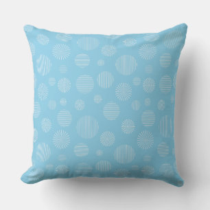 Sky Blue and White seamless Pattern Cushion