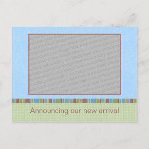 Sky Blue Announcement Postcard Template