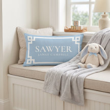 Sky Blue Baby Name Monogram