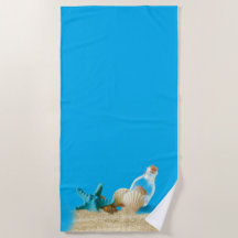 Sky blue beach towel