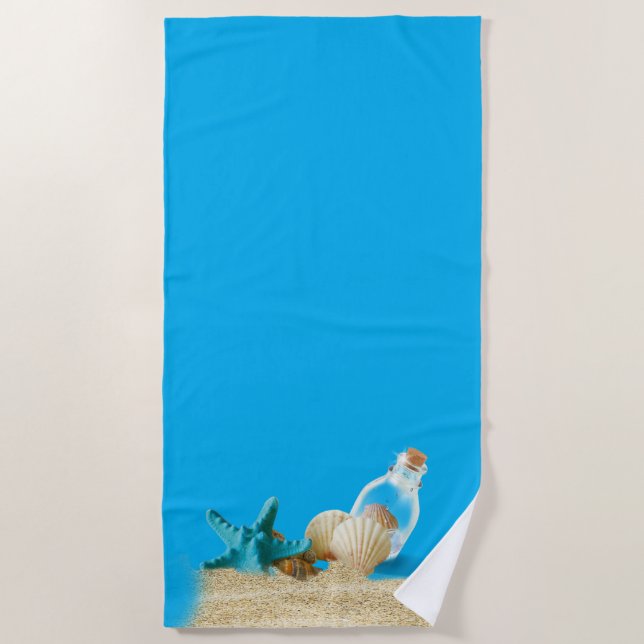 Sky blue beach towel (Front)