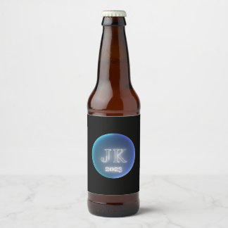 Sky Blue Beer Bottle Label