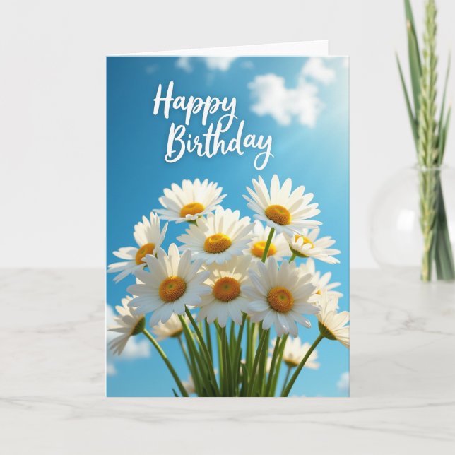 Sky Blue Birthday Card (Front)