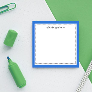 Sky Blue Border Add Name Personalised Post-it Notes