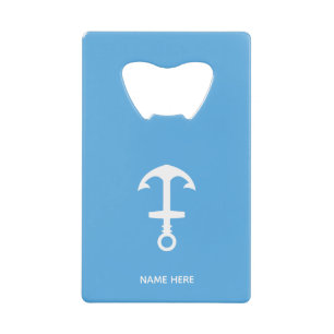 Sky Blue Bottle Opener Custom Text Bar Key Gift