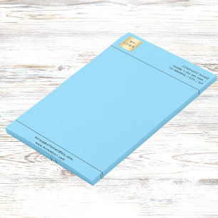 Sky blue business logo letterhead post-it notes