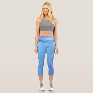 Sky Blue Capri Leggings
