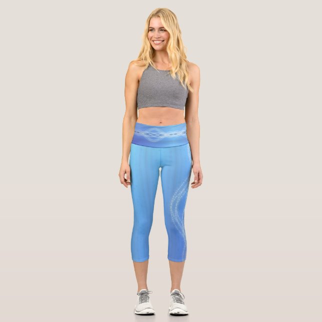 Sky Blue Capri Leggings (Front)