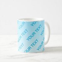Sky Blue (changeable colour!) Ombre & Text Pattern