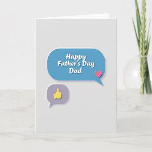 Sky Blue Chat Fathers Day Card