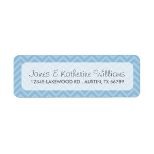 Sky Blue Chevron Stripes Modern Wedding
