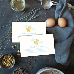 Sky Blue Chicken Cloud Books For Baby Shower Enclosure Card
