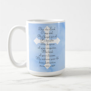 Sky Blue Christian Healing Bible Verse Get Well Coffee Mug