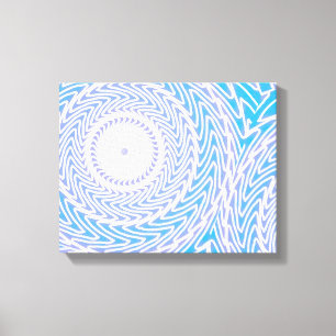 Sky blue circles pattern canvas print