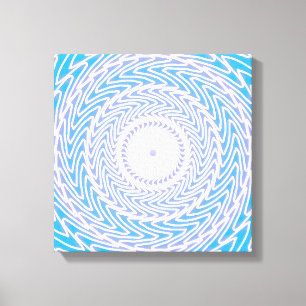 Sky blue circles pattern canvas print