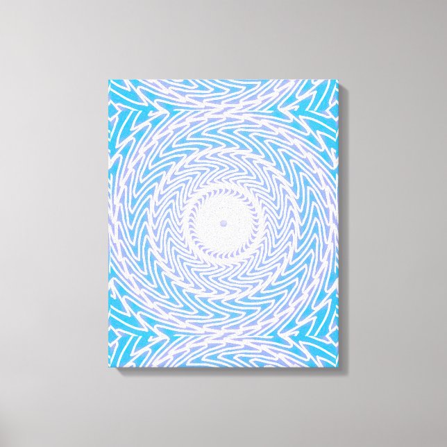 Sky blue circles pattern canvas print (Front)