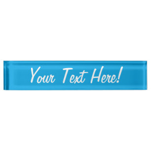 Sky Blue Colour Background Decor Nameplate
