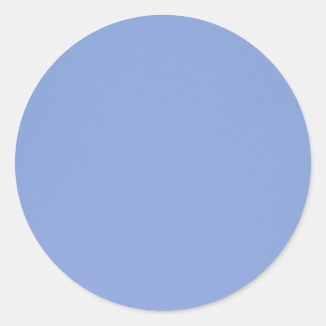 Sky Blue Colour Circle Classic Round Sticker (Front)