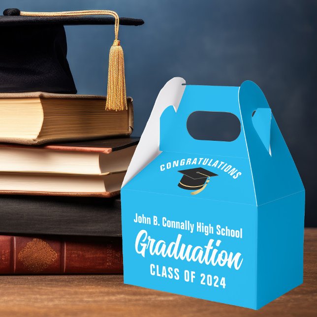 Sky Blue Congratulations Graduate Cute Graduation Favour Box (Creator Uploaded)