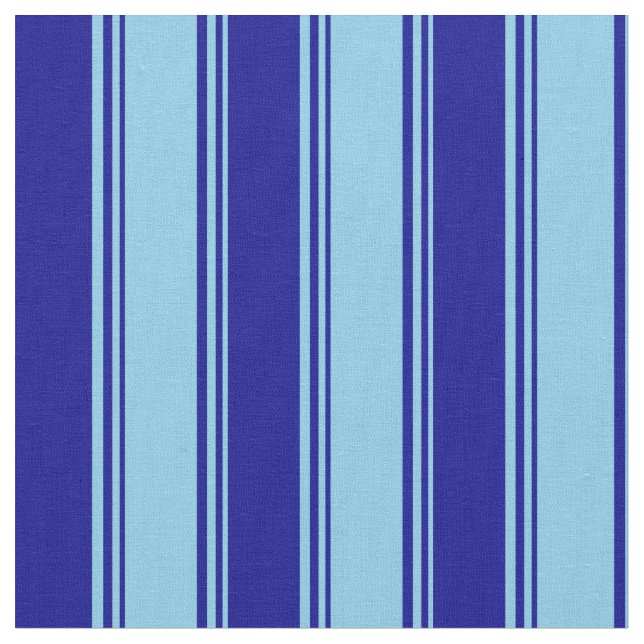 Sky Blue & Dark Blue Pattern Fabric (Close Up)