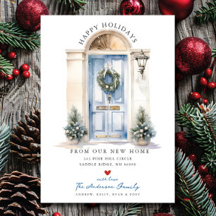 Sky Blue Doorway New Home Moving Announcement