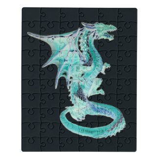 Sky Blue Dragon Acrylic jigsaw puzzle