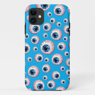 Sky blue eyeball pattern iPhone 11 case