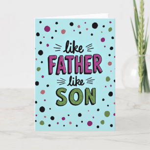 Sky Blue Father Son Card