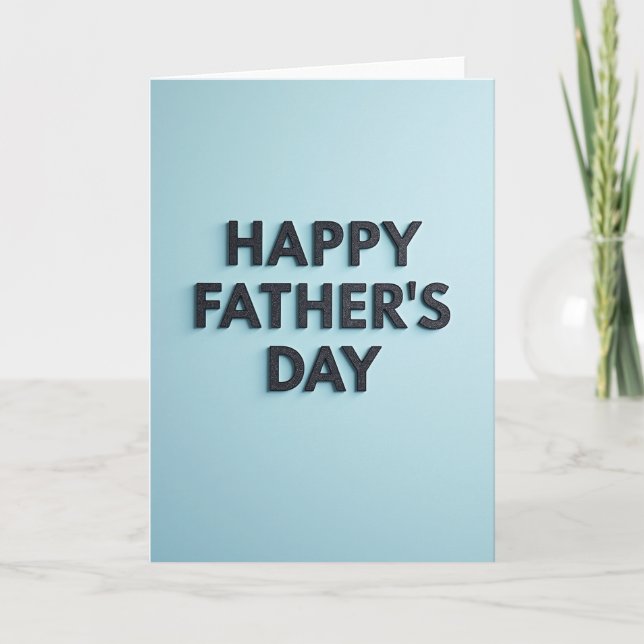 Sky Blue Fathers Day Card (Front)