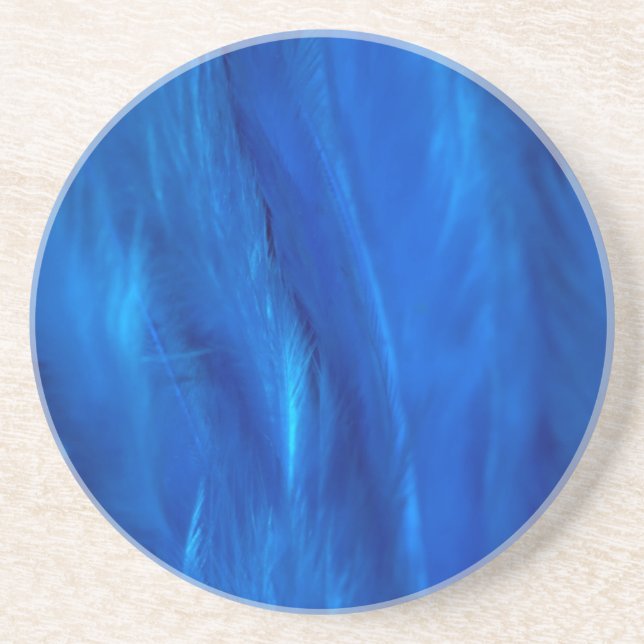 Sky Blue Feathers and Down Coaster (Front)