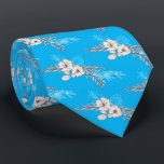 Sky Blue Floral Wedding  Neck Tie<br><div class="desc">Design of the tie is simple floral on sky blue background.  Surprise your friend or relative who is going to be groom.</div>