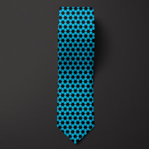 Sky Blue Futbol Soccer Ball Pattern Tie