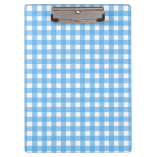 Sky blue gingham clipboard