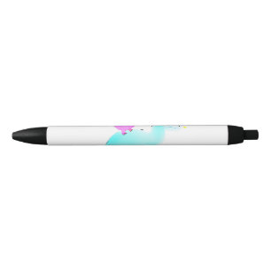 Sky blue green red watercolor dinosaur birthday ad black ink pen