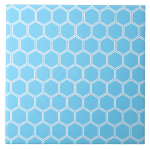 Sky Blue Hexagon 1 Tile