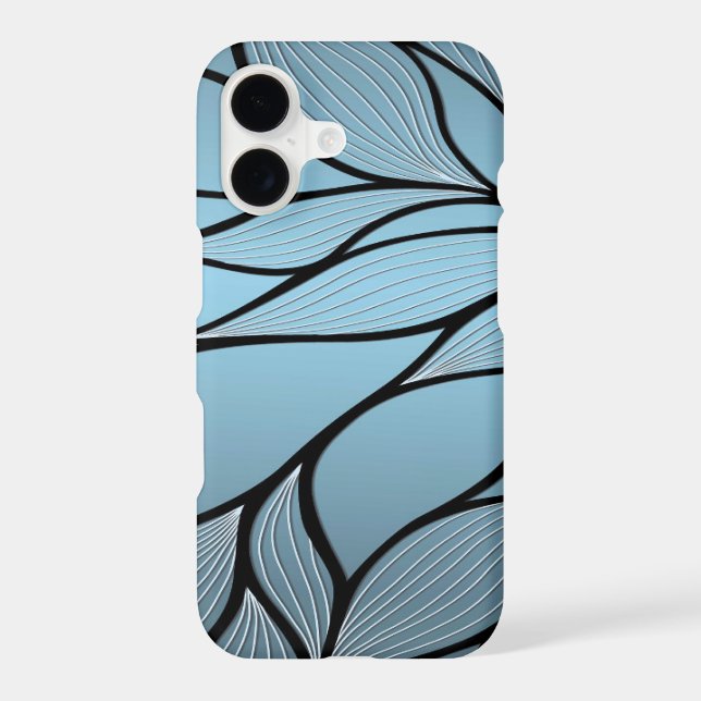 Sky Blue Hues Creative Leave Pattern  (Back)