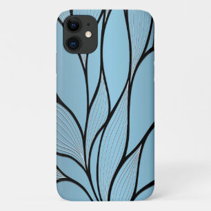 Sky Blue Hues Creative Leave Pattern  iPhone 11 Case