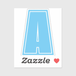 Sky Blue Initial Monogram Calligraphy Chic