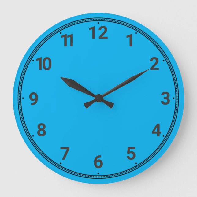 Sky blue large clock (Front)