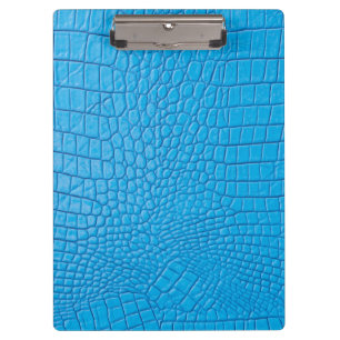 Sky blue leather clipboard