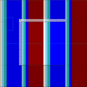 Sky Blue, Light Sea Green, Blue, Dark Red & Beige Fabric