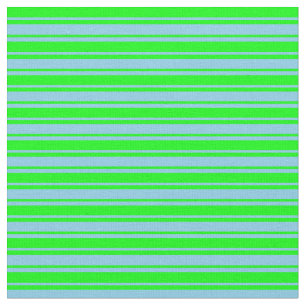 Sky Blue & Lime Pattern of Stripes Fabric