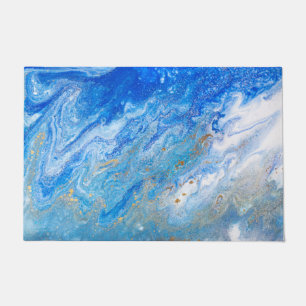 Sky Blue Marble Doormat