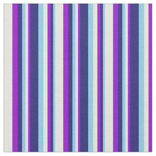 Sky Blue, Midnight Blue, Dark Violet, and Beige Fabric