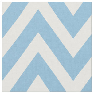 Sky Blue Modern Chevron Large Scale Fabric