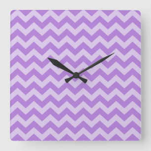 Sky Blue Moroccan Moods Chevrons Square Wall Clock
