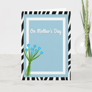 Sky Blue Mothers Day Floral Card