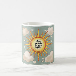 Sky Blue Mum Mug – You Make My World Brighter