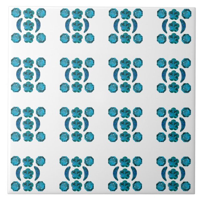 Sky Blue Pattern Tile (Front)