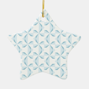 Sky Blue Pinwheels Ceramic Tree Decoration